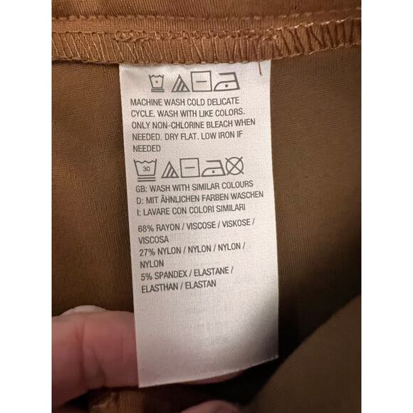 Susan Graver High Waisted Ankle Trouser Pants Brown Women's Plus Size 1X NWOT - Picture 5 of 8